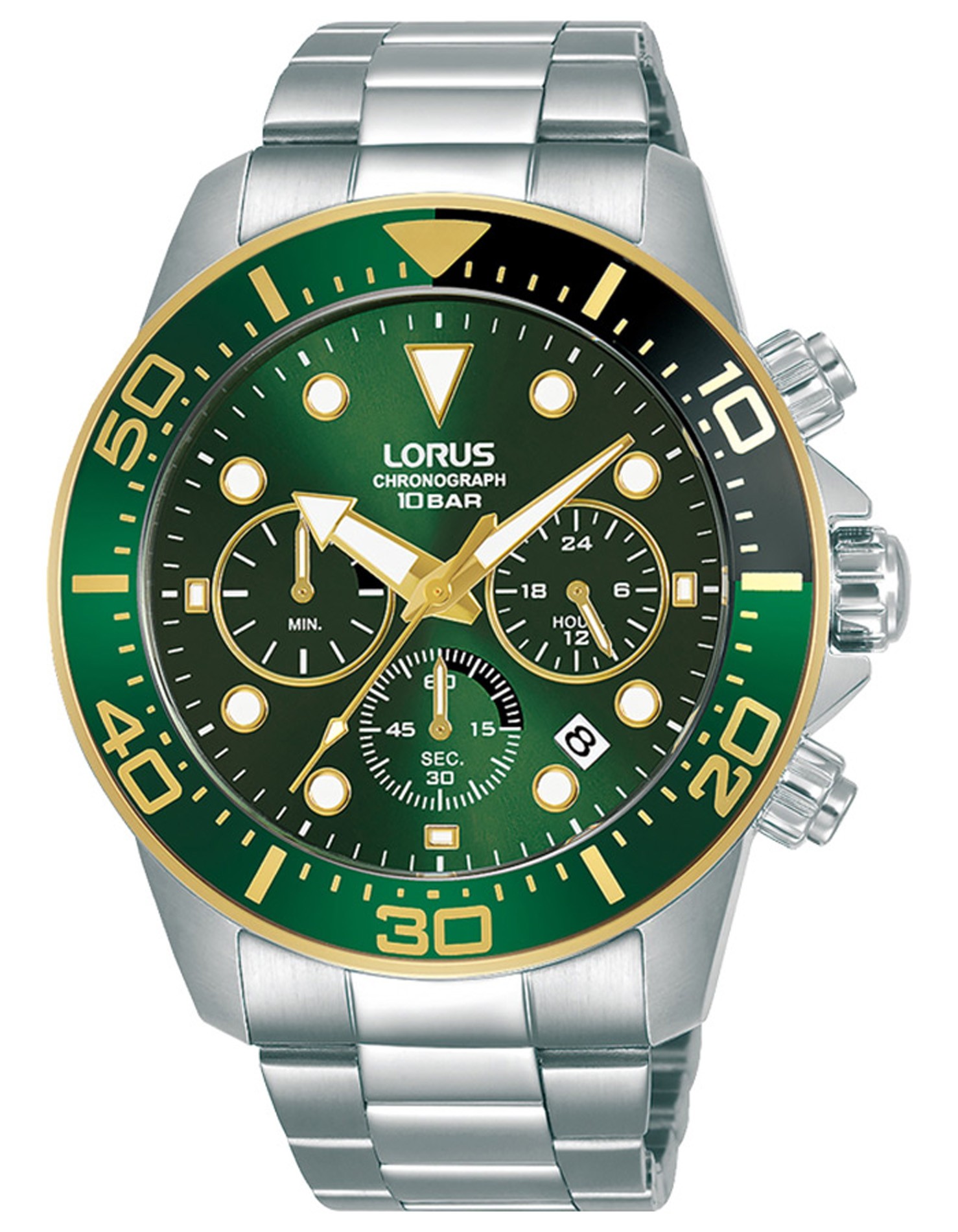 Lorus Men\'s Watch Lorus Sport Man Stainless Steel Men\'s Watch With Dark  Green Sunray Dial and Flat Mineral Crystal Glass 152295 RT340JX9 | Comprar Watch  Lorus Sport Man Stainless Steel Men\'s Watch