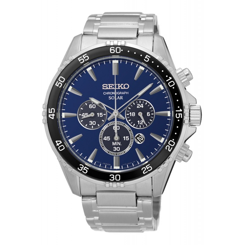 Men's Watch Seiko Stainless-Steel Men's chronograph Watch with Oyster Link Chain  Bracelet Strap and Blue Dial with Black Bezel 136506 SSC445P1 | Comprar  Watch Seiko Stainless-Steel Men's chronograph Watch with Oyster Link