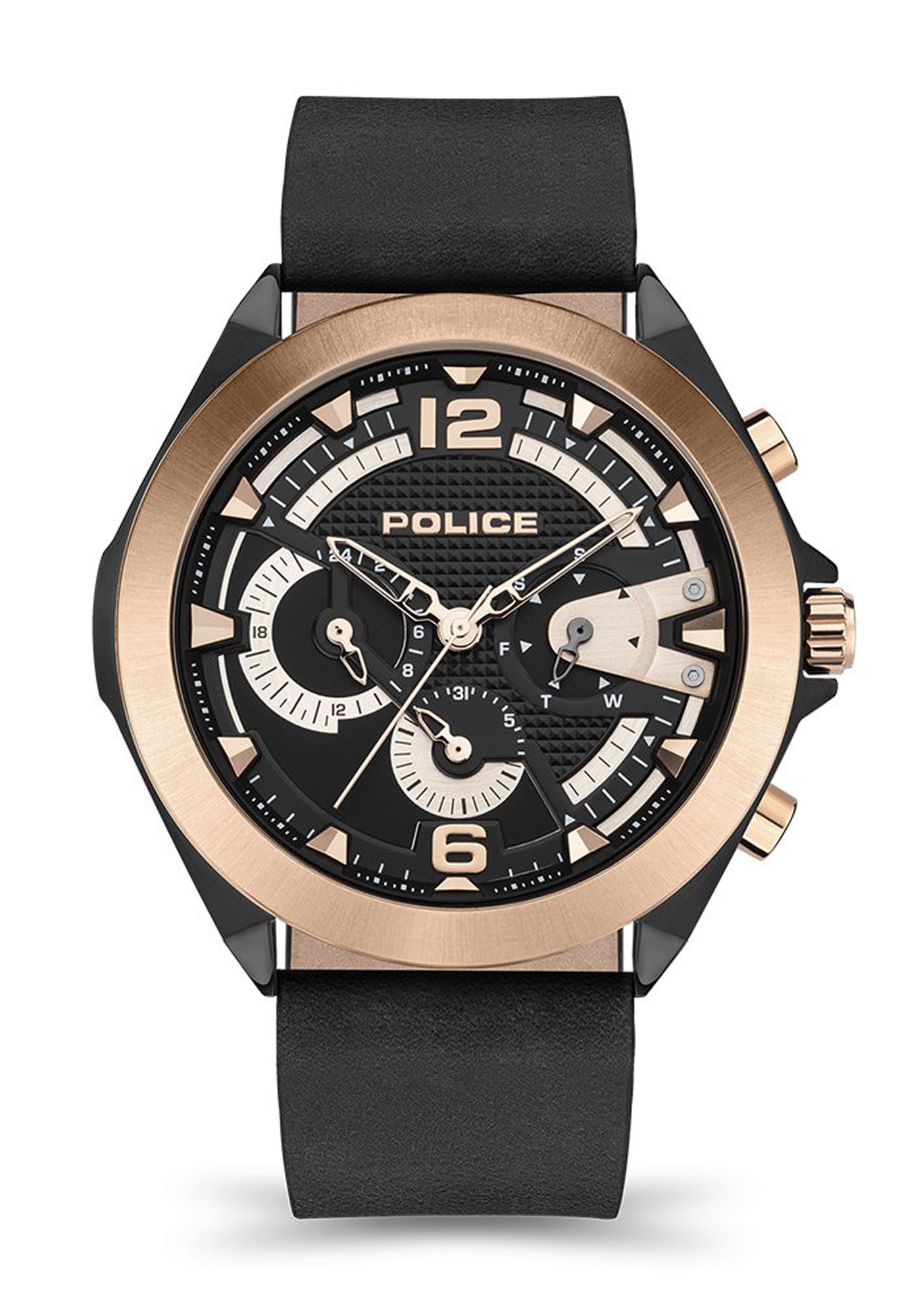 Police Men's Watch Police Watches Zenith Stainless Steel Men's Watch With  Two Tone Dial and Black Leather Strap 152239 PEWJF2108740 | Comprar Watch  Police Watches Zenith Stainless Steel Men's Watch With Two