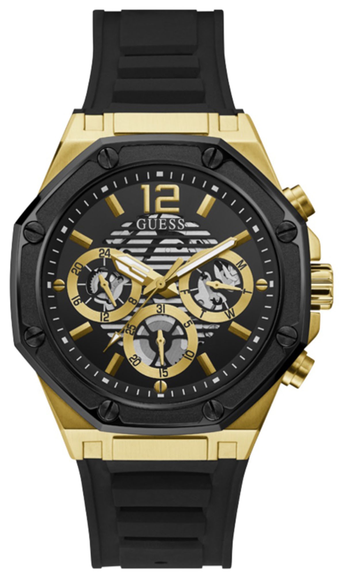 Guess Men's Watch Guess Watches Momentum with Gold Case Analog Display Dial  and Black Strap 151075 GW0263G1 | Comprar Watch Guess Watches Momentum with  Gold Case Analog Display Dial and Black Strap