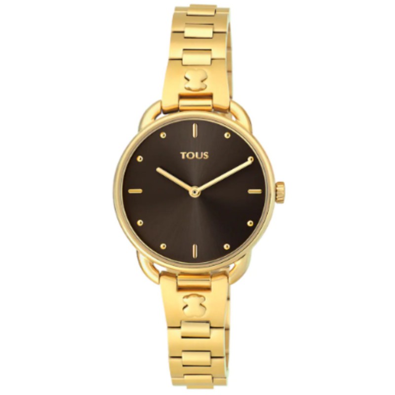 Tous reloj acero inoxidable bañado en oro LET Brazalete colección para mujer