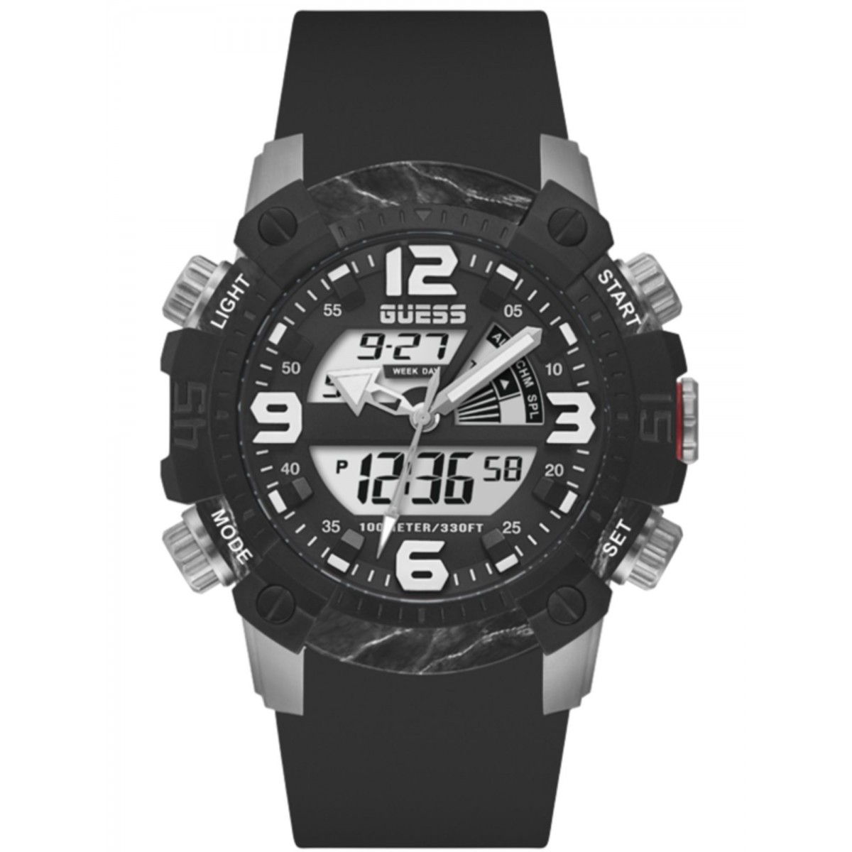 GUESS WATCHES GENTS SLATE GW0421G1 FOR MEN IN BLACK