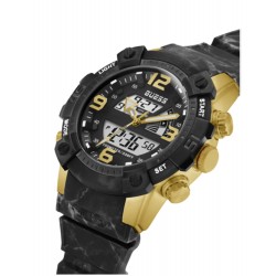 GUESS WATCHES GENTS SLATE GW0421G2 for men in black and gold