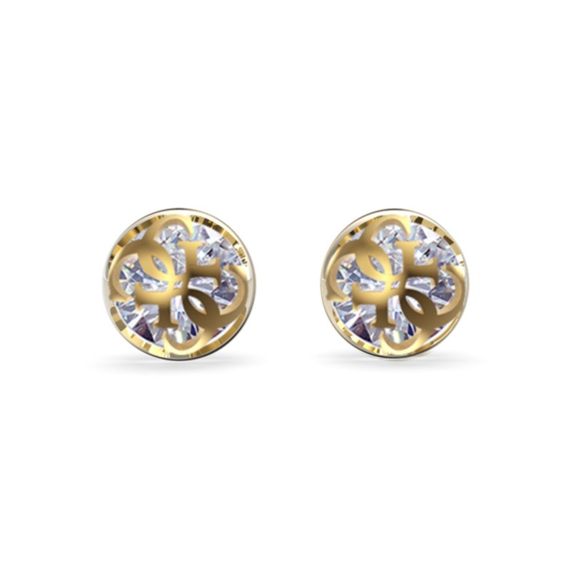 GUESS JEWELLERY 4G LOGO BOULE JUBE01393JWYGT-U earrings for women plated in gold