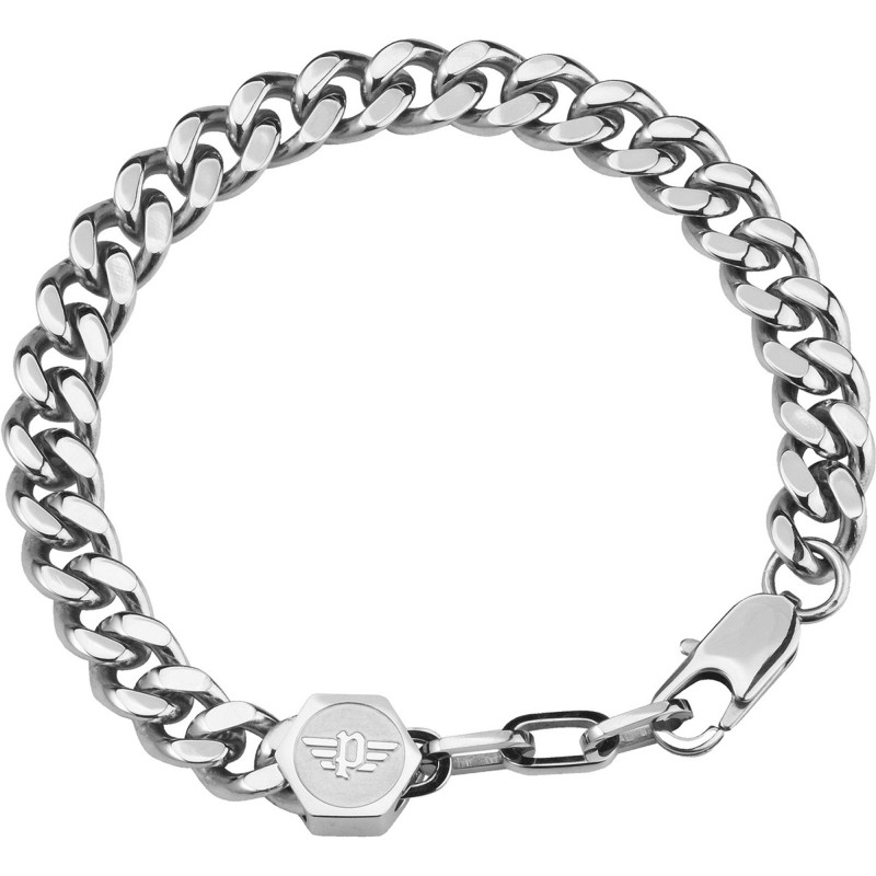 Police Humble Shiny Figaro Chain Stainless Steel Bracelet For Men -  PEAGB0011201 : Amazon.in: Fashion
