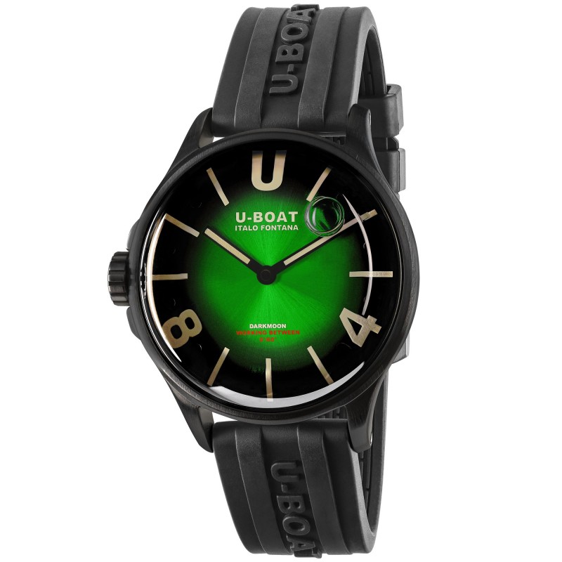 U-boat watch from Darkmoon collection 9503, unisex with 40 mm diameter and green dial