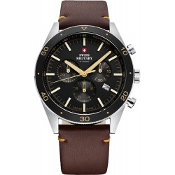 Swiss Military Wristwatch round with leather strap watches for men