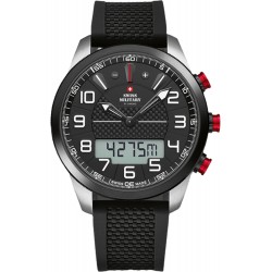 Swiss Military Wristwatch round with rubber strap watches for men