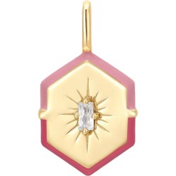 Ania Haie Gold Enamel Hexagon Charm pendants - necklaces for women