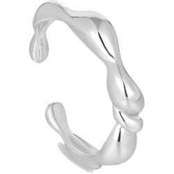 Ania Haie Silver Twisted Wave Adjustable Ring rings for women