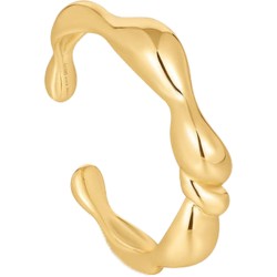 Ania Haie Gold Twisted Wave Adjustable Ring rings for women