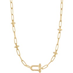 Ania Haie Gold Stud Link Charm Necklace pendants - necklaces for women