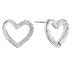 The Calvin Klein Minimalistic Hearts Earring for Women in Silver