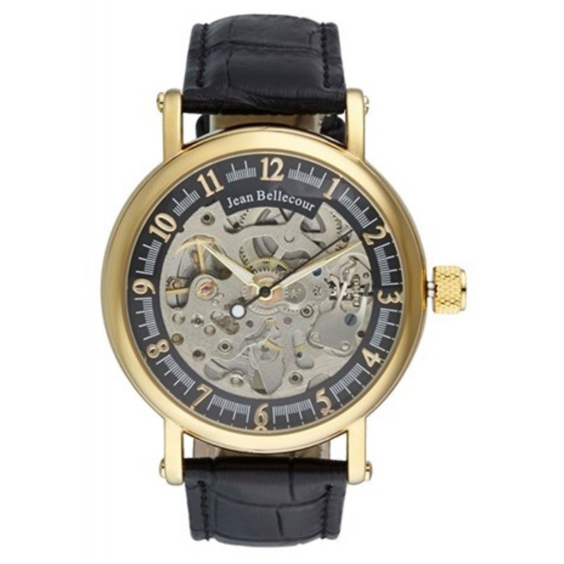 chop Peruse home Men's Watch Jean Bellecour Automatic Movement Men's Watch with Leather  Strap and Golden Dial Case 138128 REDS27 | Comprar Watch Jean Bellecour  Automatic Movement Men's Watch with Leather Strap and Golden Dial