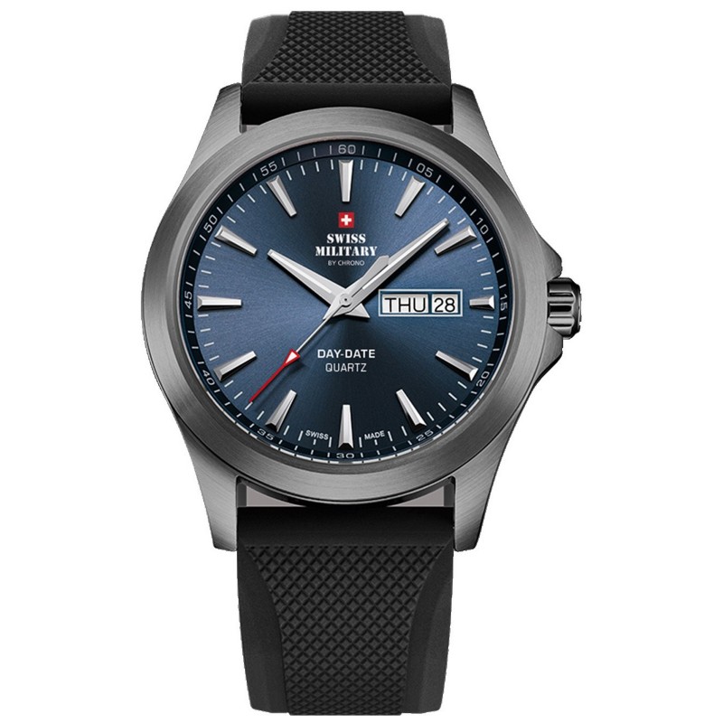 Swiss Military Men's Watch Swiss Military Wristwatch with Blue Dial and ...